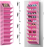 Kotkn 10 Tier Over The Door Organizer - Heavy Duty Hanging Storage Rack with Sturdy Oxford Fabric, Holds 20+ Pairs of Footwea