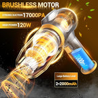 Portable Car Vacuum Cordless Mini Handheld Vacuums Cleaner Rechargeable with LCD Display and Multi-Nozzles, High Power Hand h