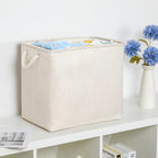 Bidtakay Extra Large Storage Baskets for Organizing Clothes Storage Bins 3 Pack Fabric Storage Bins for Shelves Linen Collaps