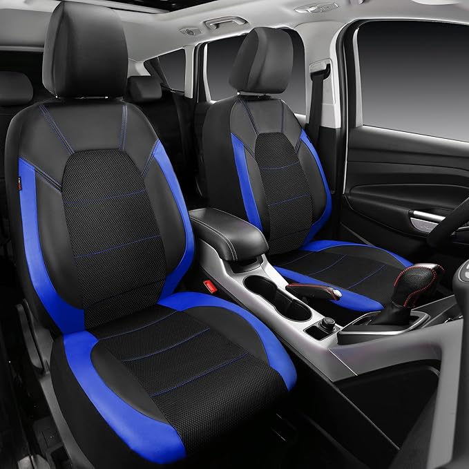 CAR PASS Leather seat Covers,Automotive Universal Sport car seat Cover Super 5mm Composite Sponge Inside,Airbag Compatible fi