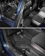 3W Ford Explorer Floor Mats Custom Fit for 2020-2025 2026, All Weather TPE Floor Liner Liner for Ford Explorer Accessories 1st and 2nd Row Car Mats (Includes Explorer Hybrid)