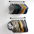 Viklluyr Hat Rack for Baseball Cap Hat Storage with 20 Hooks - Modern Metal Hat Organizer Wall Mounted Caps Hanger Set of 2 f