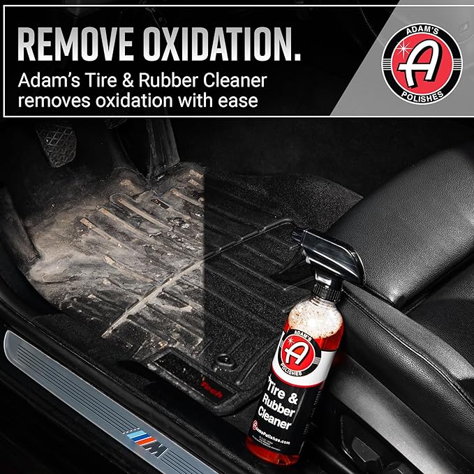 Adam's Polishes Tire & Rubber Cleaner (Gallon) - Removes Discoloration From Tires Quickly - Works Great on Tires, Plastic Tri