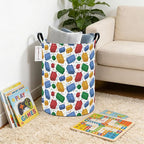 QUEENLALA Large Storage Basket,Laundry Hamper/Bathroom/Home Decor/Collapsible Round Storage Bin,Boys and Girls Hamper/Boxes/C