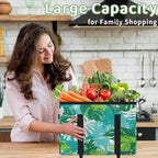 Reusable Grocery Bag, Foldable Large Shopping Tote Bag for Groceries Kitchen Picnic Car Trunk