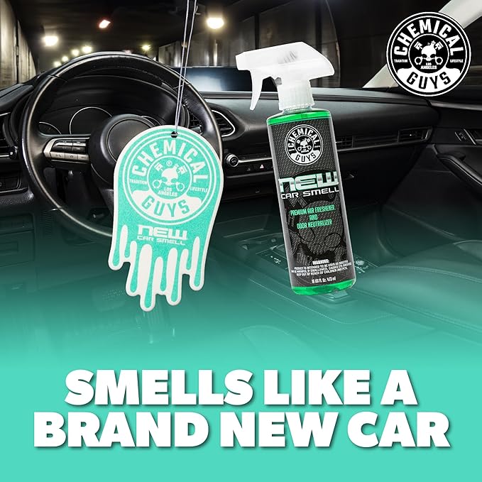 Chemical Guys Car Fresheners, Hanging Air Fresheners - New Car Scent for Cars, Trucks, SUVs, RVs, Home, Office, Work, Dorm Ro