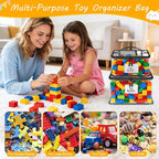 6 Pack Large Toy Storage Bags, Clear Toy Organizer with Labels, Waterproof PVC Toy Organization and Storage for Building Bloc