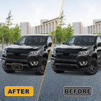 Front Bumper License Plate Frame Bracket Compatible with Chevy Colorado/GMC Canyon 2015 2016 2017 2018 2019 2020, Black Licen