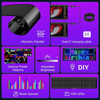 2 Pack LED Eyes for Car Windshield 14.56"x3.62", Programmable Animated Devil Eyes Light for Windshield, APP Control Customizable LED Matrix Display for Cars, SUVs