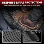 LASFIT Floor Mats for Mercedes Benz C Class 2026 2025 2024 2023 2022 C300 / C43 AMG / C63 AMG S E (Fit Sedan Only), All Weather TPE Floor Liners for C Class Car Mats, 1st & 2nd Row Set