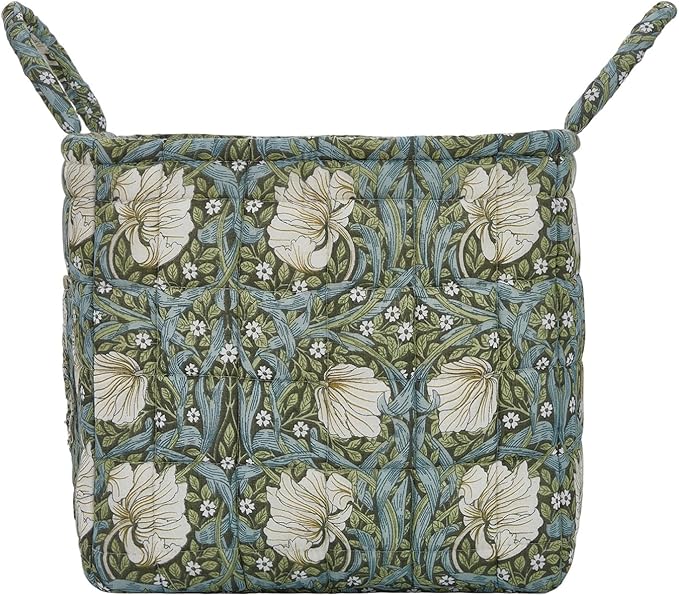 Boho Fabric Storage Basket, Large Capacity Laundry Basket, 12.2'' x 10.23'' x 10.23'' Collapsible Laundry Hamper with Easy Ca