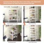 Stackable Shoe Rack, 6 Tier Metal Shoe Storage for 12-15 Pairs, Vertical Shoe Shelf for Small Space Front Door Entrance Close