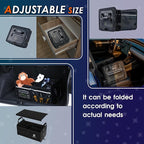 63L Car Trunk Organizer for SUVs & Small/Midsize Cars - Fluorescent Design, Waterproof, Collapsible with Adjustable Straps (Bl