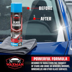 Car Glass Cleaner Foam – Windshield Cleaner & Car Window Cleaner Spray 18.6 oz – Aerosol No-Streak Foam for Crystal Clear Shi