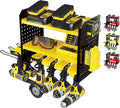 BUILTSTRONG Power Tool Organizer - 6 Drill Holder Wall Mount, 3 Tier Heavy-Duty Hand Storage Rack, Utility Racks, 2 Pegboard 