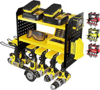 BUILTSTRONG Power Tool Organizer - 6 Drill Holder Wall Mount, 3 Tier Heavy-Duty Hand Storage Rack, Utility Racks, 2 Pegboard 