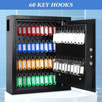 KYODOLED Electronic 60-Key Cabinet Wall-Mounted Digital Key Safe, Key Lock Box, Large Security Key Box for Keys Holder, Heavy