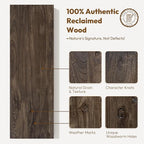 Vivelove Elm Floating Shelves for Wall Solid Wood, 24 Inches Long Rustic Wall Shelf With Invisible Bracket for Living Room Be