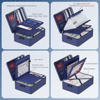 Fireproof Document Bag, Insulated Large Document Box with Lock, Important Document Organizer with Waterproof Zipper, Portable