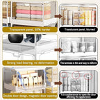 Kmiectse Clear Storage Bin with Lid 3 Pack 【Stackable & Sturdy】 Plastic Multifunctional Folding Storage Bins for Bedroom, Liv