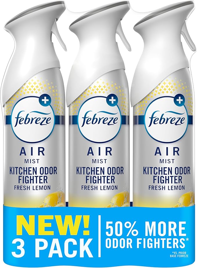 Febreze Air Mist, Air Freshener Spray, Odor Fighting Room Spray, Deodorizer for Home Bathroom Kitchen Office Apartment Dorm R