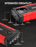 Sharmeal Car Jump Starter 7000A, Jump Starter Battery Pack with PD 30W Quick Charger, 12V Portable Jump Box (for All Gas and