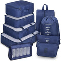 Mossio 9 Set Packing Cubes with Shoe Bag & Electronics Bag - Luggage Organizers Suitcase Travel Accessories