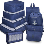 Mossio 9 Set Packing Cubes with Shoe Bag & Electronics Bag - Luggage Organizers Suitcase Travel Accessories