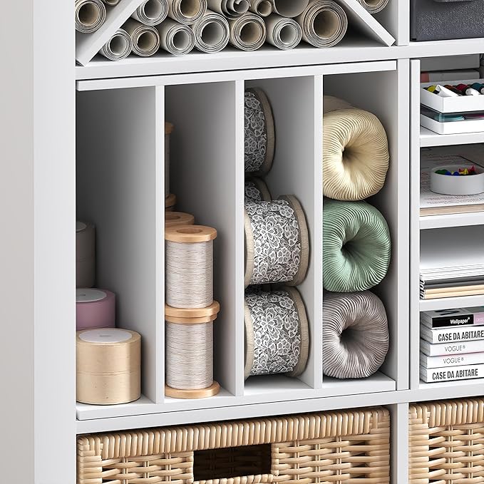 Furinno Cubicle Cube Insert, 3-Shelf Cube Organizer, 3-Tier Shelf Accessory, Fits into Furinno Triple Thick Cubes, IKEA Kalla