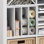 Furinno Cubicle Cube Insert, 3-Shelf Cube Organizer, 3-Tier Shelf Accessory, Fits into Furinno Triple Thick Cubes, IKEA Kalla