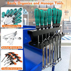 MUTUACTOR Magnetic Wrench Holder Heavy Duty,Anti-scratch Magnetic Mount Screwdriver Rack, 2 Layers Wrench Screwdriver Holder 
