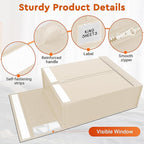 StorageTastic 8 Pack Bed Sheet Closet Organizers and Storage,Sturdy Foldable Storage Containers with Window and Label,Storage