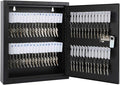 KYODOLED Locking Key Cabinet, 60 Key Storage Lock Box with Code, Key Box Wall Mount with Combination Lock, Key Hooks & Tags K