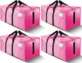 4 Pack Large Strong Moving Bags with Zippers & Carrying Handles - Water-Resistant - Heavy Duty Storage Tote for Space Saving,