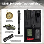 ONETIGRIS Molle Visor Panel Organizer, Molle Panel Tactical Car Sun Visor Cover Vehicle Visor Storage Holder Pouch Molle Webbing with Hook-and-Loop Straps for Cars, Trucks, Suvs (B)