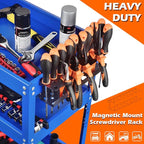 MUTUACTOR Screwdriver Organizer Rack Heavy Duty,Magnetic Mount Screwdriver Holder Plier Organizer,Magnetic Tool Holder Storag