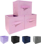 EBIGIC Storage bins collapsible storage bins,cube storage organizer （Pack of 3） 10.5 * 10.5 * 11 inch,For home and office Col