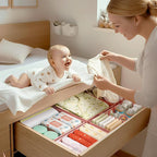 DIMJ Drawer Organizer Clothes - 18 Pack Closet Drawer Organizer Bins for Baby Clothes Storage, Fabric Dresser Organizer for N