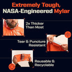 PREPARED4X Emergency Mylar Poncho – Survival Rain Poncho with Hood – Lightweight, Compact, Reusable Emergency Blanket Poncho 