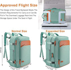 Lumesner Carry on Travel Backpacks, Extra Large 40L Flight Approved Bag for Men & Women,Expandable Suitcase Backpack With 4 P