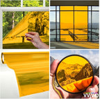 VViViD Transparent Colorful Vinyl Window Tinting Sheets (10ft x 5ft, Yellow)