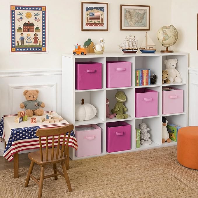 Cupic Cupid 11 Inch Storage Cube, Fabric Cube Storage Bin with Handles, Storage Cube Organizer for Clothes and Toys, Collapsi