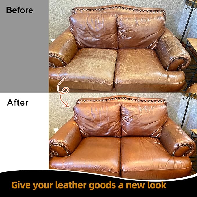 Leather Recoloring Balm, Leather Color Restorer, Leather Restorer for Couches, Leather Scratch Remover, Leather Scratch Repai