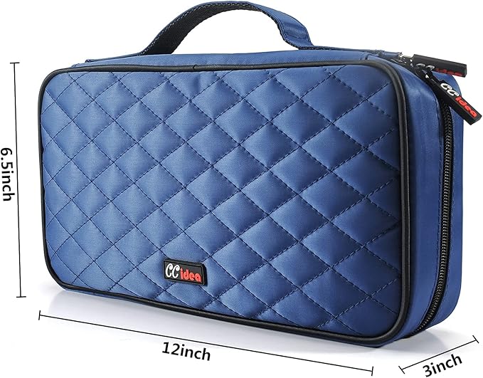 CCidea 96 Capacity CD/DVD Case Holder Portable Wallet Disc Storage Binder for Car, Home, Travel (96-Blue) Specials
