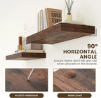 30 Inch Floating Shelves | 12 Inch Deep Brown Floating Shelves Set of 2 | 30" W x 12" D Rustic Wood Shelves for Wall | Deep B