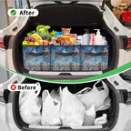 Reusable Grocery Bags Heavy Duty Shopping Bags Foldable Large Tote Bags with Long Handles & Hard Bottom