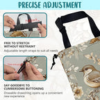 Car Garbage Bag Vintage Bird and Floral Hanging Canvas Car Trash Bag Drawstring Car Back Seat Organizer for Car Back Front Seat Console with Adjustable Buckle