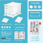CUBEDIY Baby Closet Organizer for Nursery: Durable Baby Wardrobe for Closet - Customizable Baby Dresser Amoire Shelves - Wate