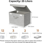 GRANNY SAYS Storage Baskets with Lids, Clothes Storage Boxes, Fabric Storage Bins, Keepsake Box, Closet Organizers and Storag