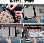 Car Tissue Holder Car Visor Organizer Tissue Box Holder for Car Sun Visor Organizer with Car Vehicle Accessories Essentials Interior for Women Men Pastel Heart Leopard Dot